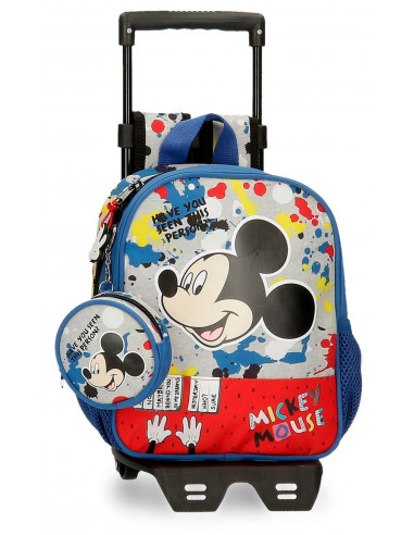 MOCHILA ADAP. C/CARRO 25CM. MICKEY COLOUR MAYHEM